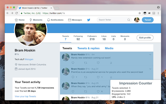 Impression Counter from Chrome web store to be run with OffiDocs Chromium online Impression Counter from Chrome web store to be run with OffiDocs Chromium online