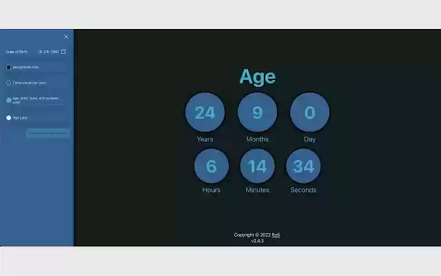 Age Calculator and Updater by Rofi from Chrome web store to be run with OffiDocs Chromium online Age Calculator and Updater by Rofi from Chrome web store to be run with OffiDocs Chromium online